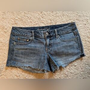 American Eagle Outfitters Dark Blue Denim Jean Shorts